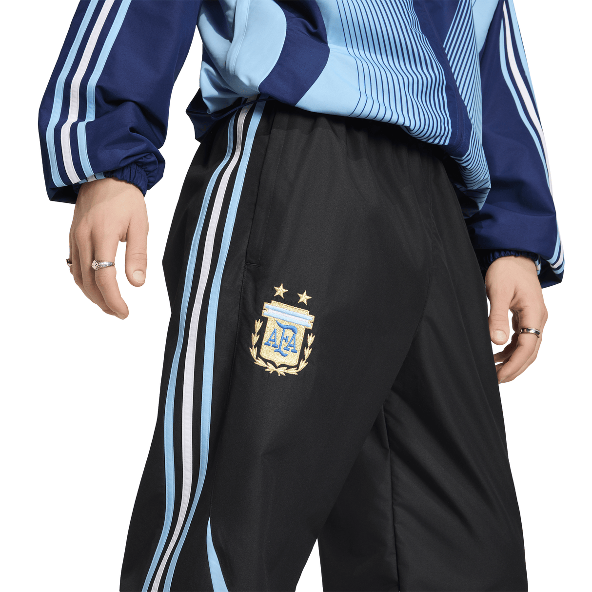 adidas Argentina Men's Soccer Track Pants 2006 - Black/Blue/White - Best Buy Soccer