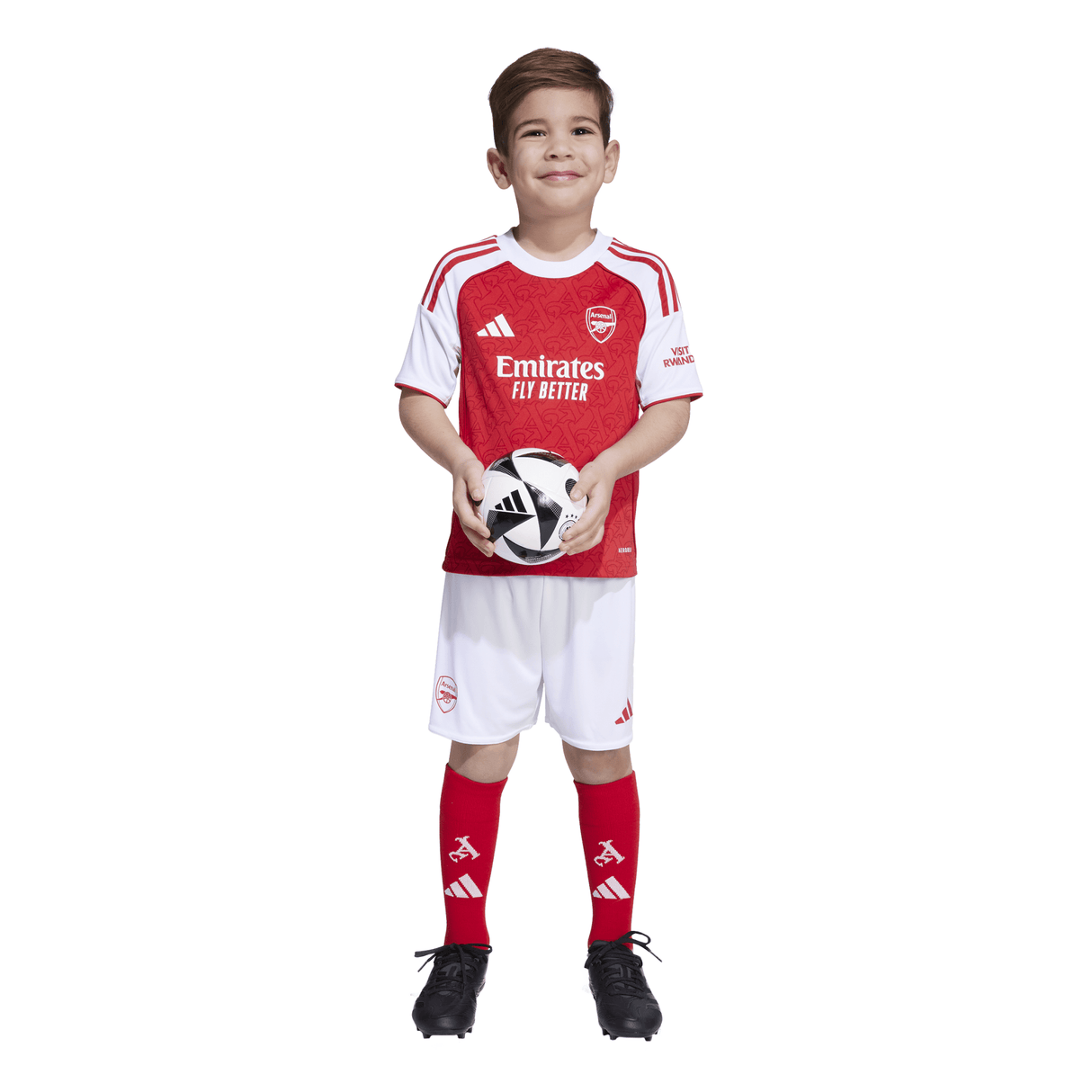 adidas Arsenal Home Mini Kit Youth 25/26 - Scarlet/White - Best Buy Soccer