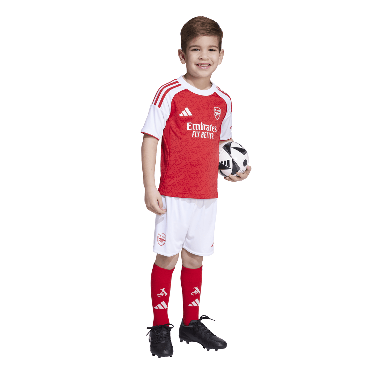 adidas Arsenal Home Mini Kit Youth 25/26 - Scarlet/White - Best Buy Soccer