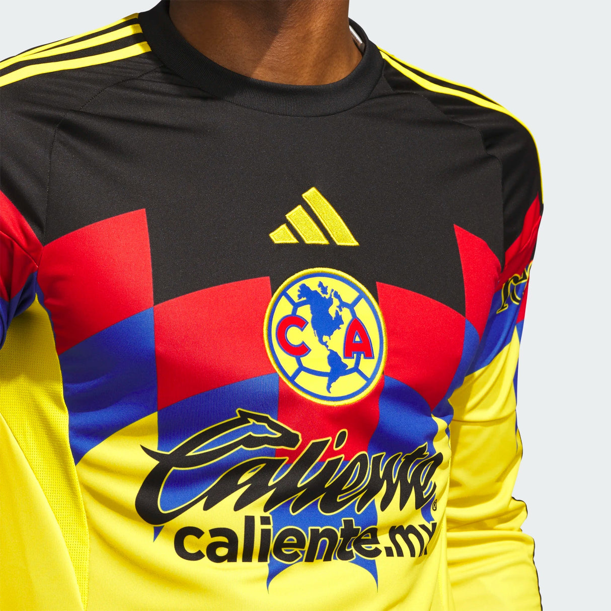 adidas Club América Long Sleeve Men's Home Jersey 25/26- Yellow - Best Buy Soccer
