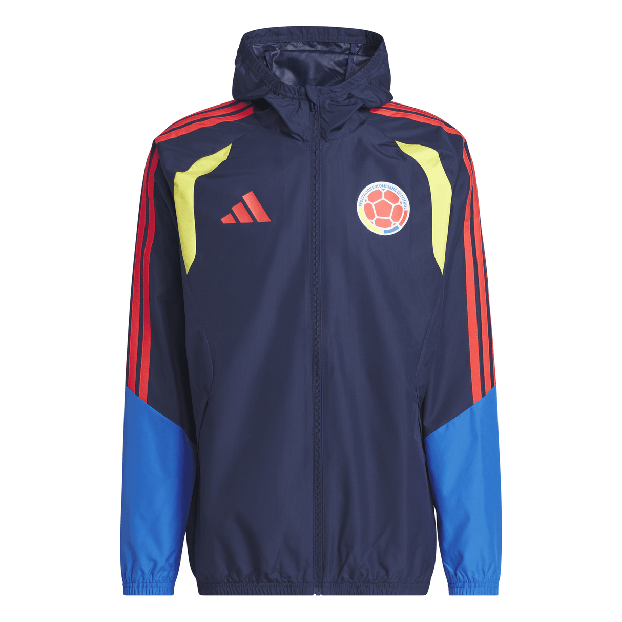 adidas Colombia 26 Tiro All Weather Men's Soccer Jacket - Blue - Best Buy Soccer