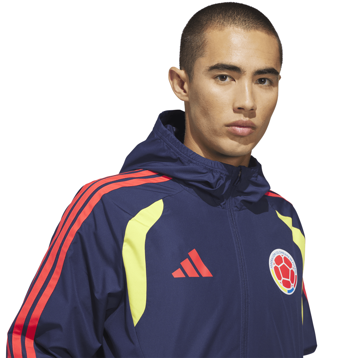 adidas Colombia 26 Tiro All Weather Men's Soccer Jacket - Blue - Best Buy Soccer