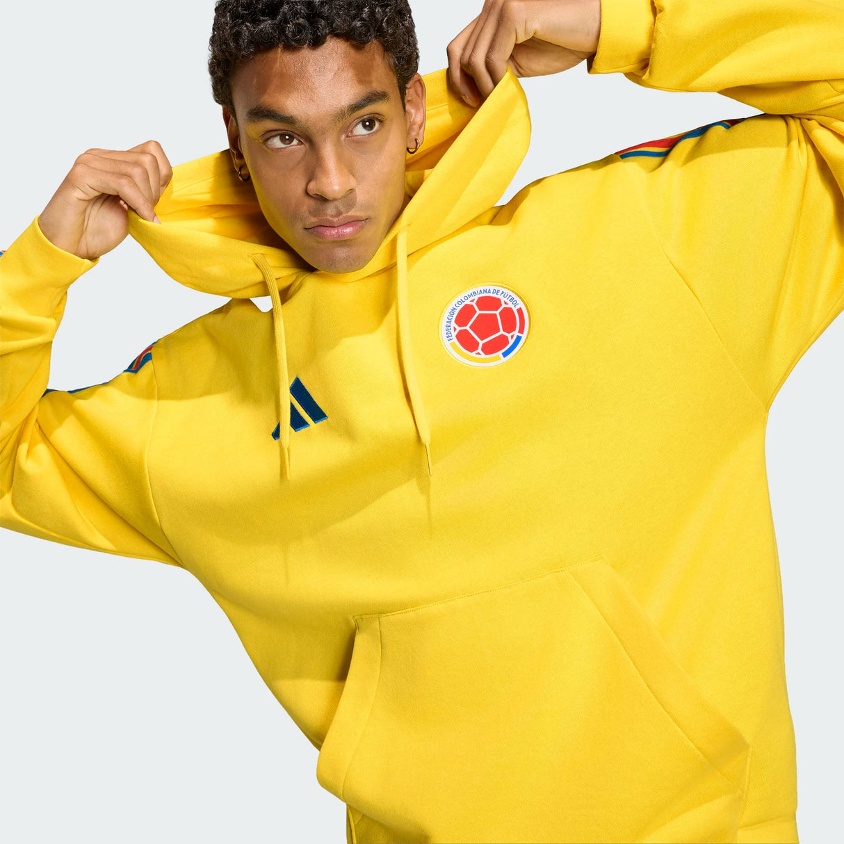 adidas Colombia DNA Soccer Fleece Hoodie - Yellow - Best Buy Soccer