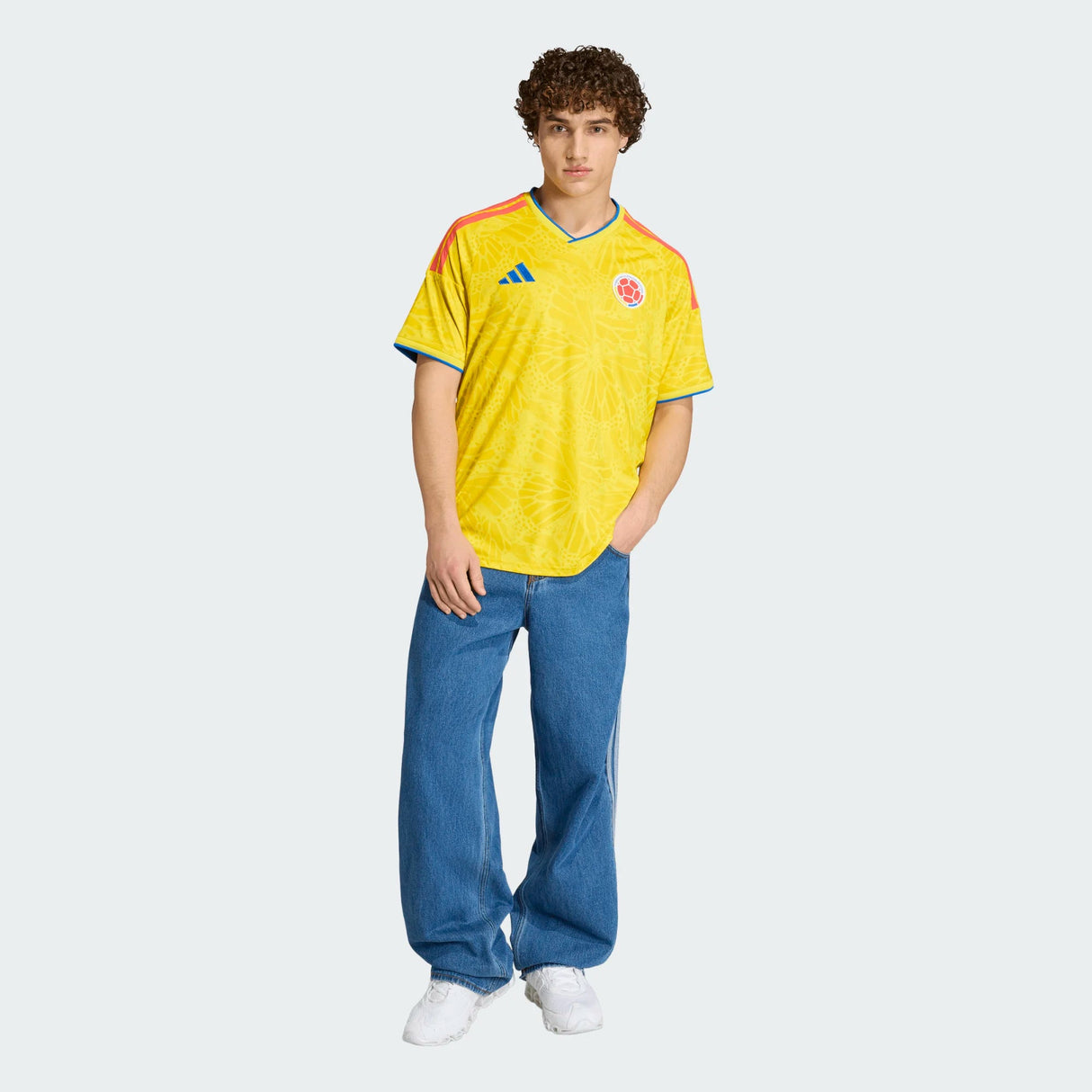 adidas Colombia Home Men's Soccer Jersey 26 - Yellow - Best Buy Soccer
