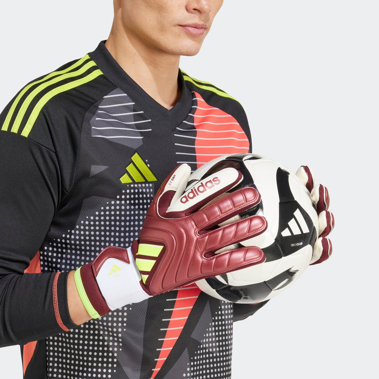 adidas Copa Pro Goalkeeper Gloves Shadow Red/White/Solar Yellow - Best Buy Soccer