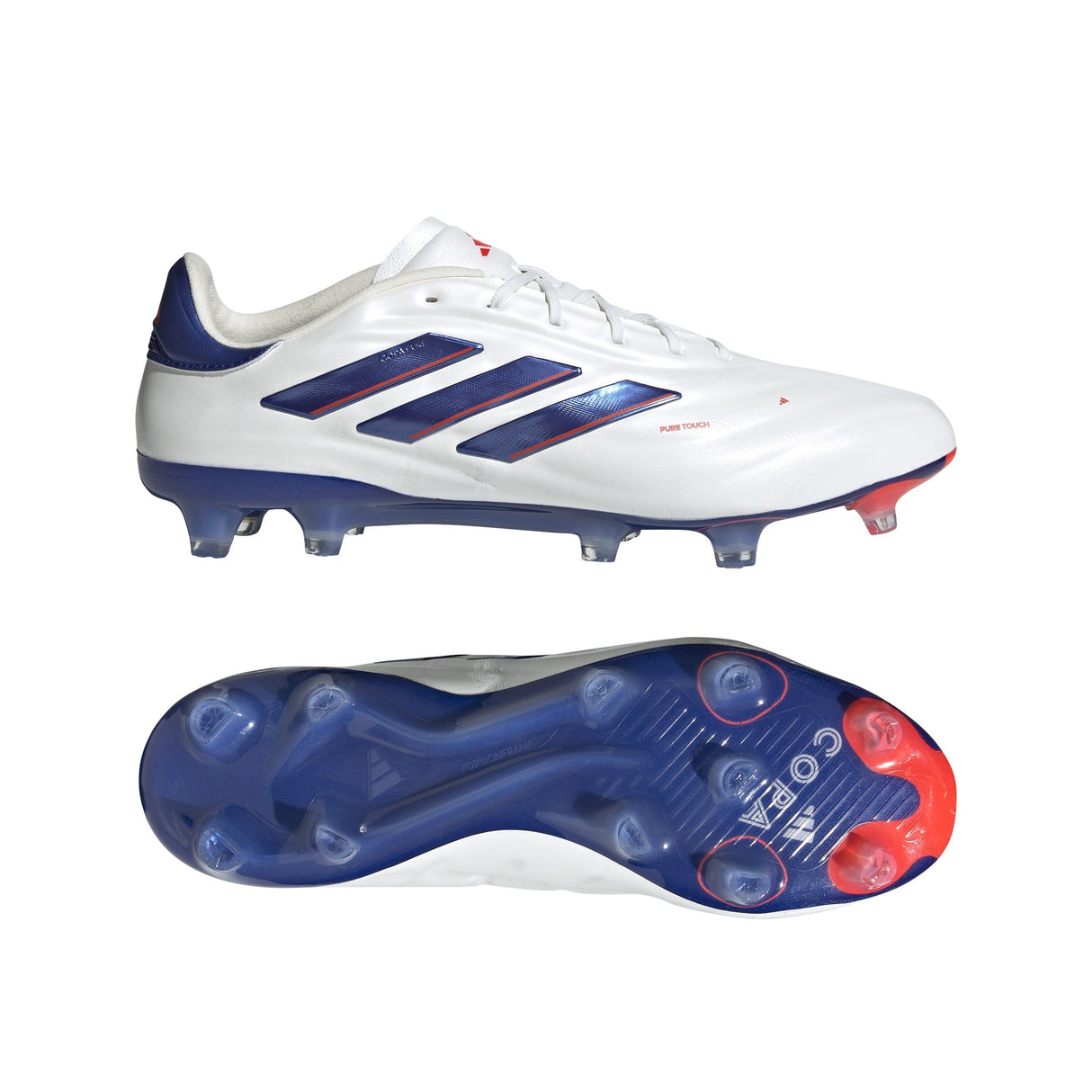 adidas Copa Pure 2 Elite FG Firm Ground Soccer Cleats - White/Lucid Blue/Solar Red - Best Buy Soccer