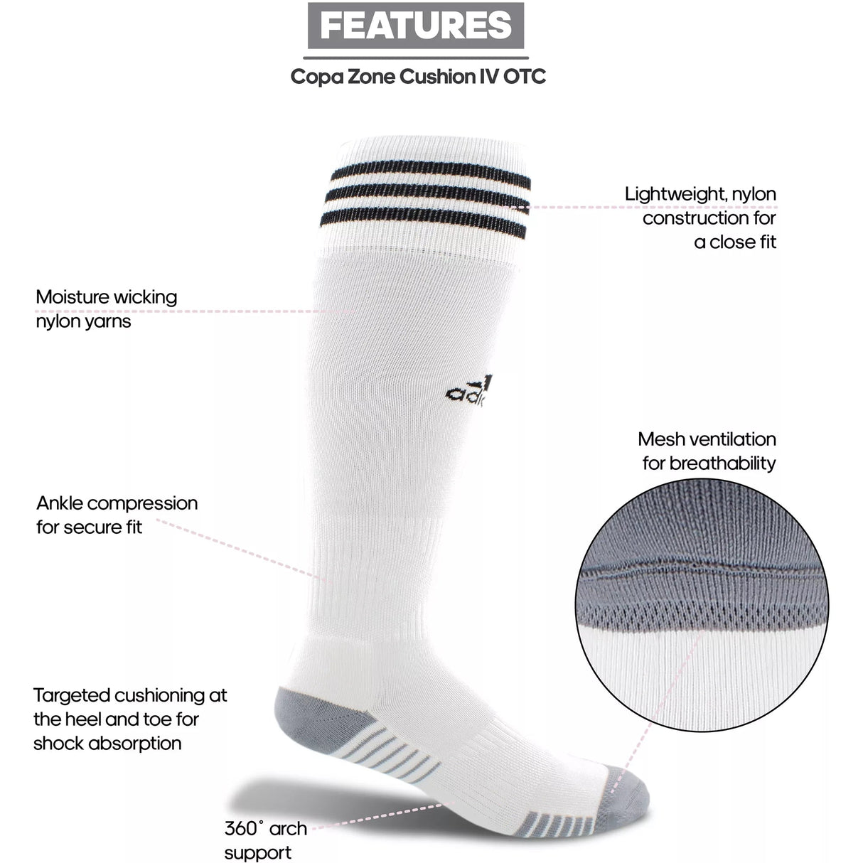 adidas Copa Zone Cushion IV Soccer Socks - Best Buy Soccer