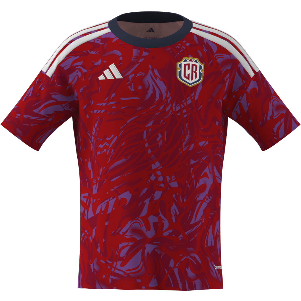 adidas Costa Rica Home Youth Soccer Jersey 26 - Red - Best Buy Soccer
