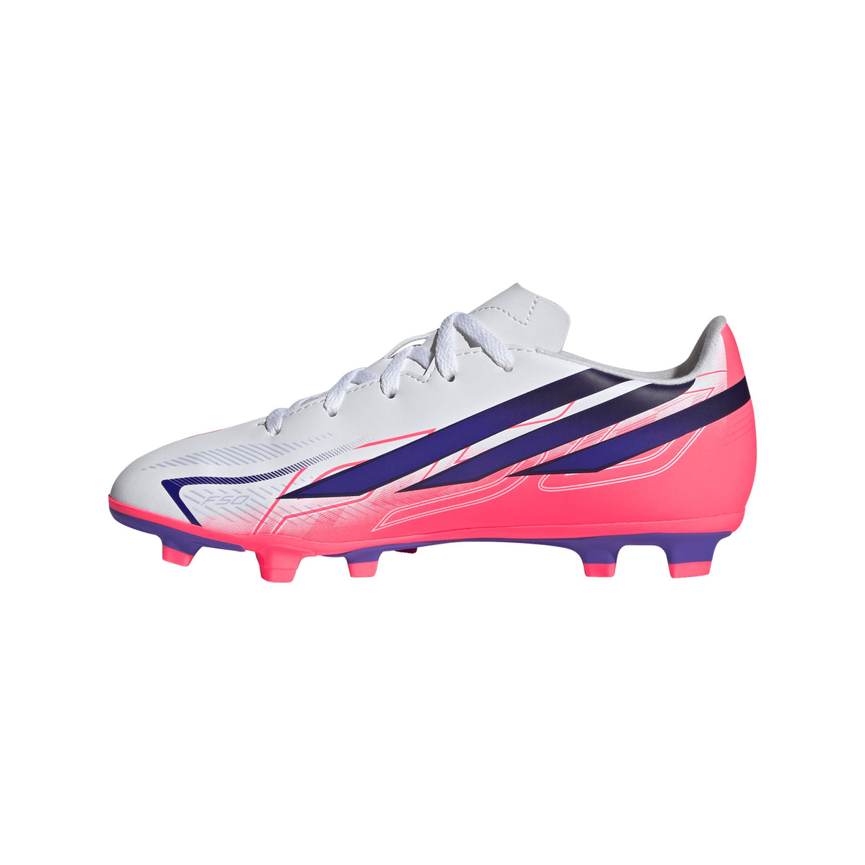 adidas F50 Hyperfast Club Firm Ground / Multi Ground Youth Soccer Cleats - White/Purple - Best Buy Soccer