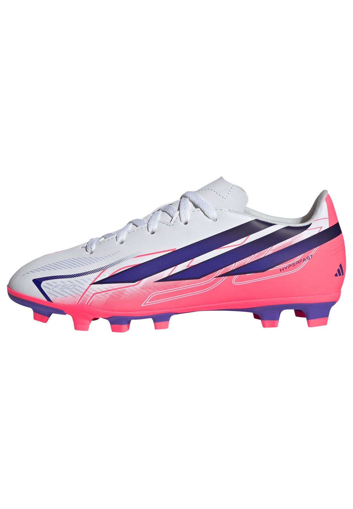 adidas F50 Hyperfast Club Firm Ground / Multi Ground Youth Soccer Cleats - White/Purple - Best Buy Soccer