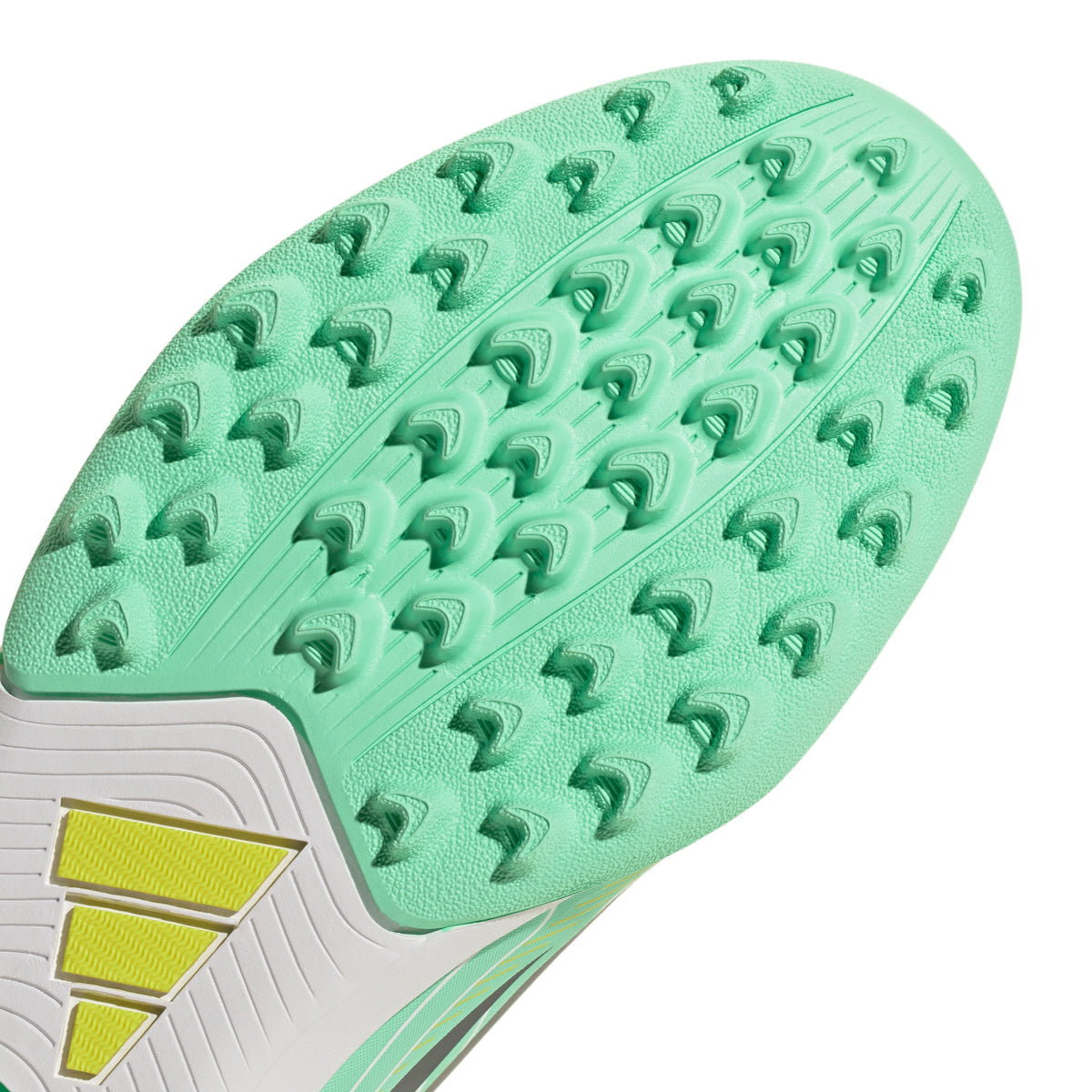 adidas F50 Hyperfast Club Hook And Loop TF Turf Youth Soccer Cleats - Mint/Navy/Lemon - Best Buy Soccer
