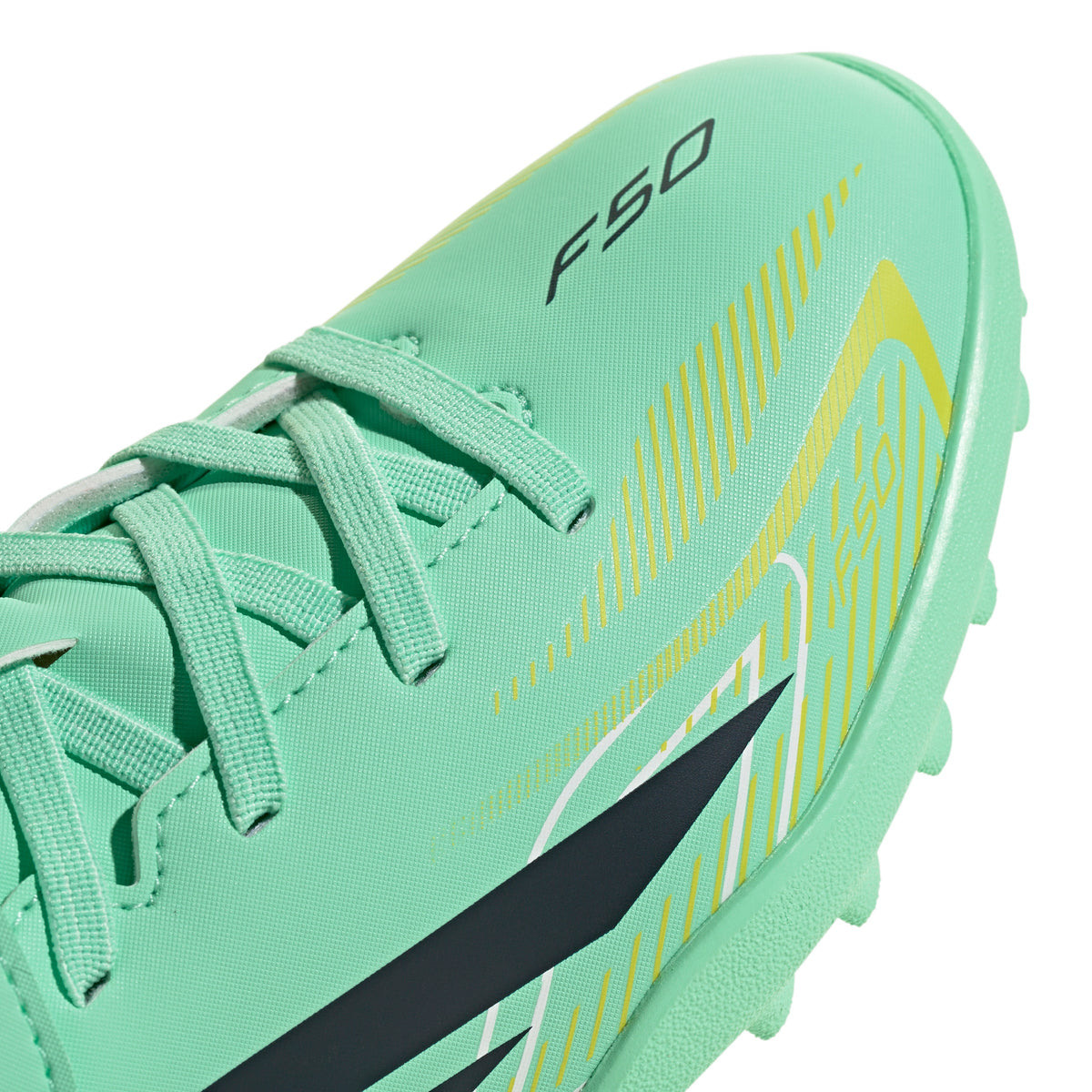 adidas F50 Hyperfast Club Hook And Loop TF Turf Youth Soccer Cleats - Mint/Navy/Lemon - Best Buy Soccer