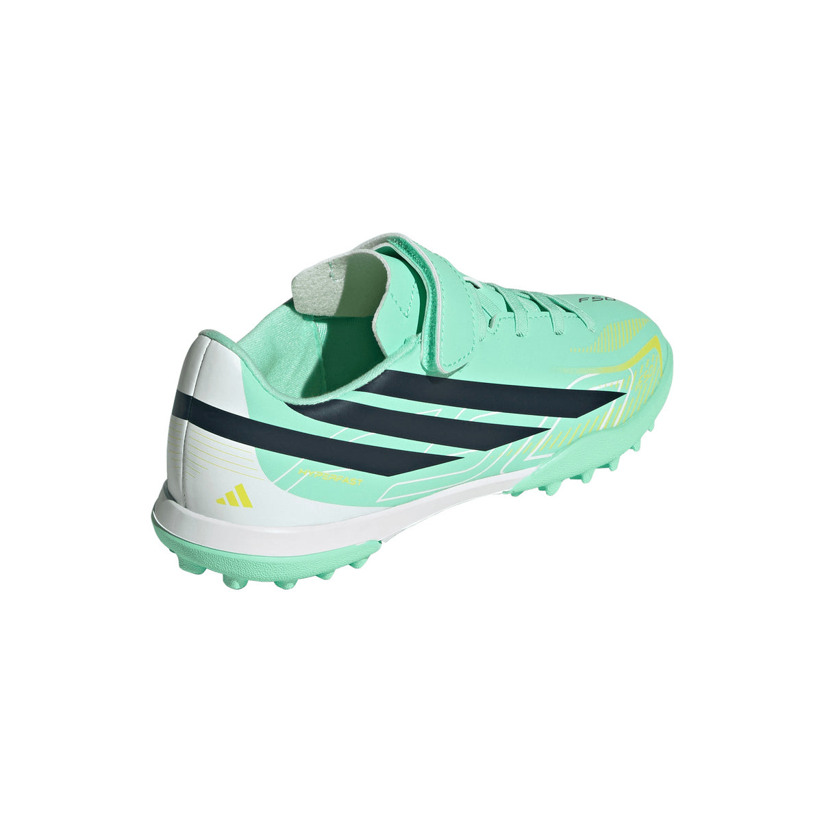 adidas F50 Hyperfast Club Hook And Loop TF Turf Youth Soccer Cleats - Mint/Navy/Lemon - Best Buy Soccer