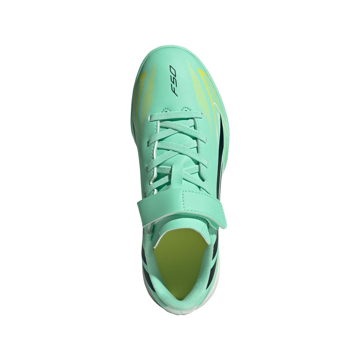 adidas F50 Hyperfast Club Hook And Loop TF Turf Youth Soccer Cleats - Mint/Navy/Lemon - Best Buy Soccer