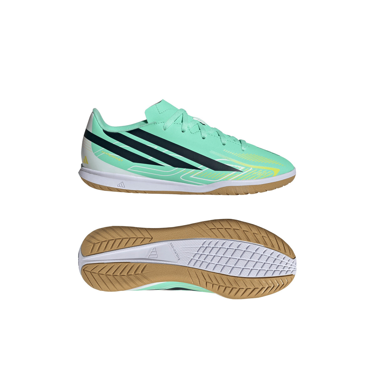 adidas F50 Hyperfast Club IN Indoor Youth Soccer Shoes - Mint/Navy/Lemon - Best Buy Soccer