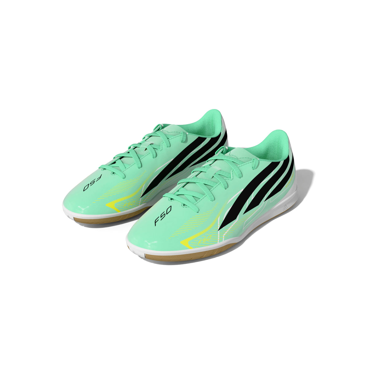 adidas F50 Hyperfast Club IN Indoor Youth Soccer Shoes - Mint/Navy/Lemon - Best Buy Soccer
