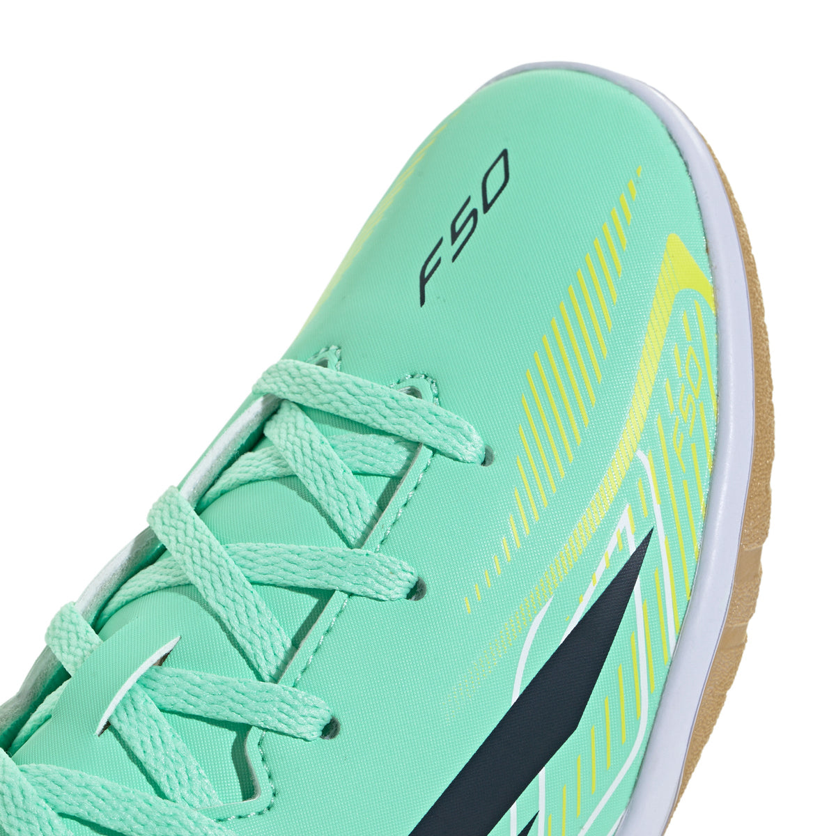 adidas F50 Hyperfast Club IN Indoor Youth Soccer Shoes - Mint/Navy/Lemon - Best Buy Soccer