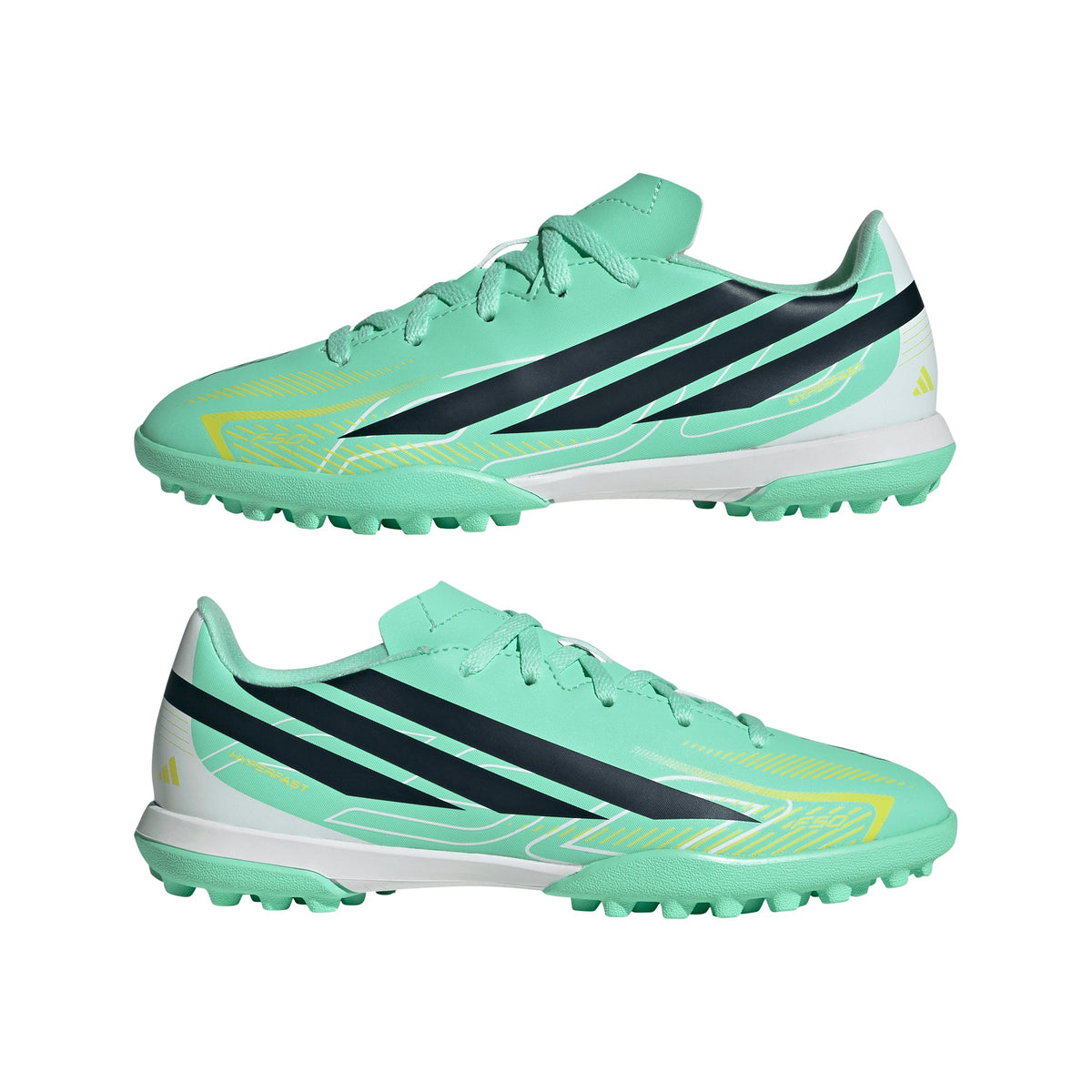 adidas F50 Hyperfast Club TF Turf Youth Soccer Cleats - Mint/Navy/Lemon - Best Buy Soccer