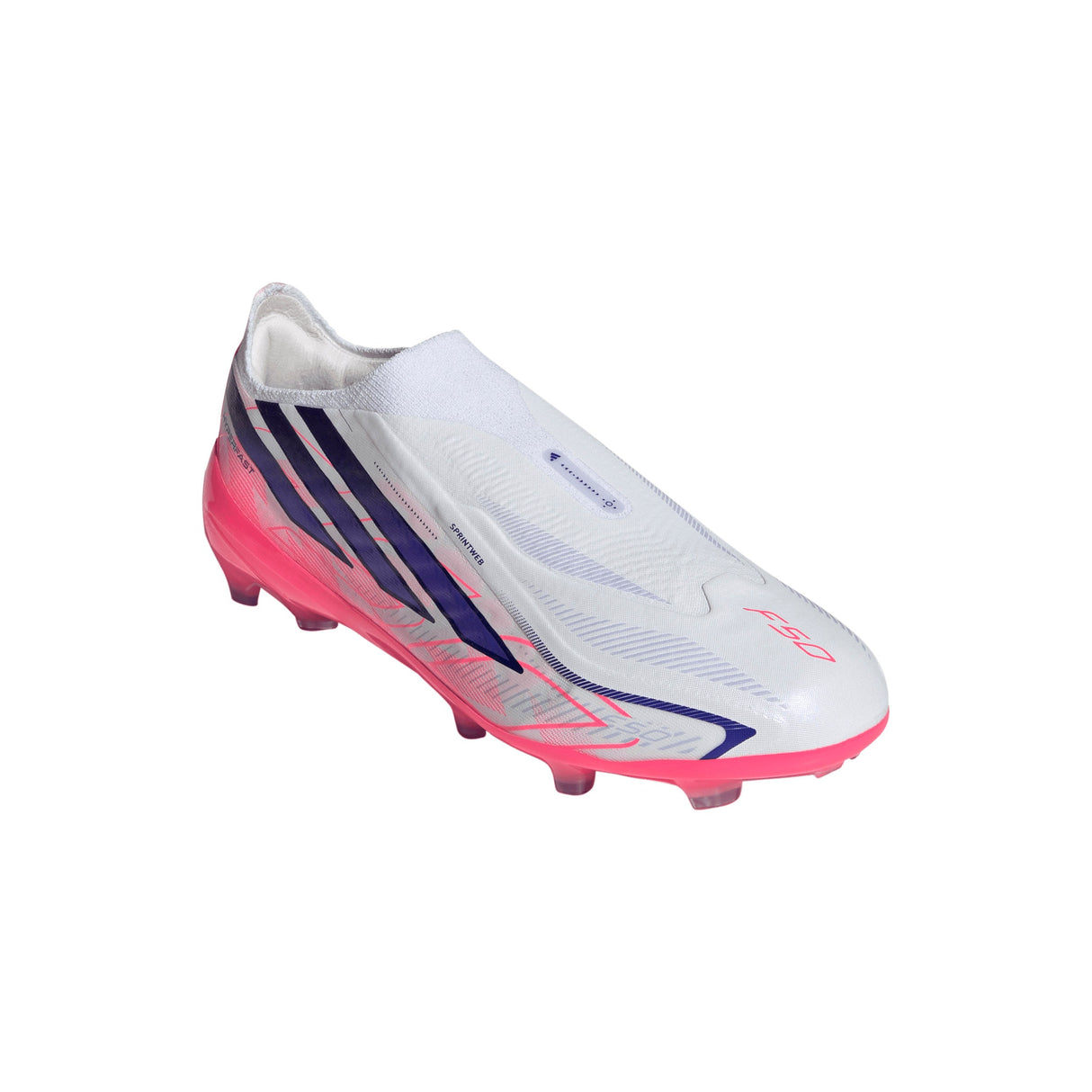 adidas F50 Hyperfast Elite Laceless Firm Ground Youth Soccer Cleats - White/Purple - Best Buy Soccer