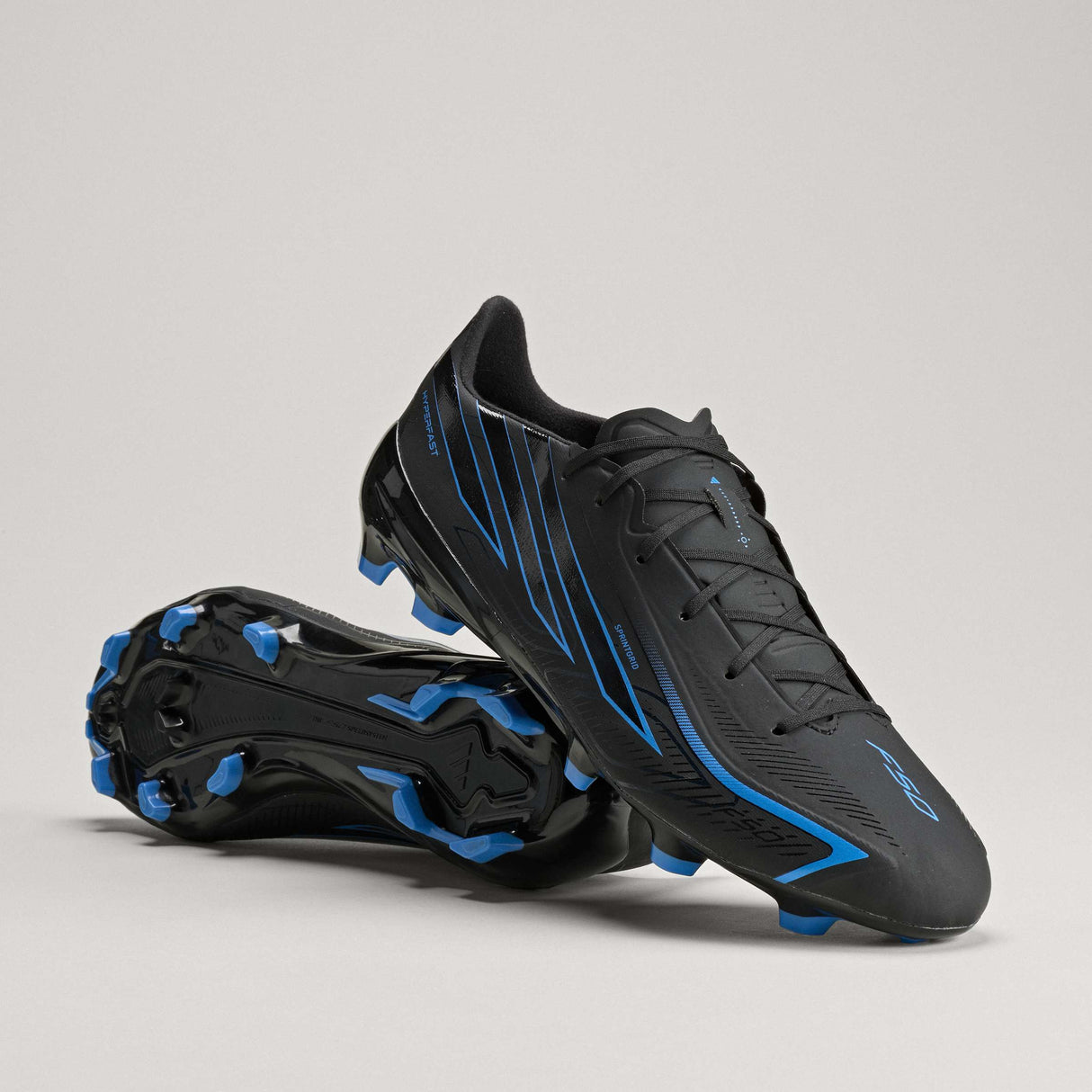 adidas F50 Hyperfast League Firm Ground Men's Soccer Cleats - Black/Black/Blue - Best Buy Soccer