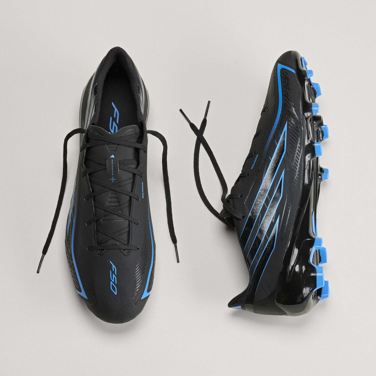 adidas F50 Hyperfast League Firm Ground Men's Soccer Cleats - Black/Black/Blue - Best Buy Soccer