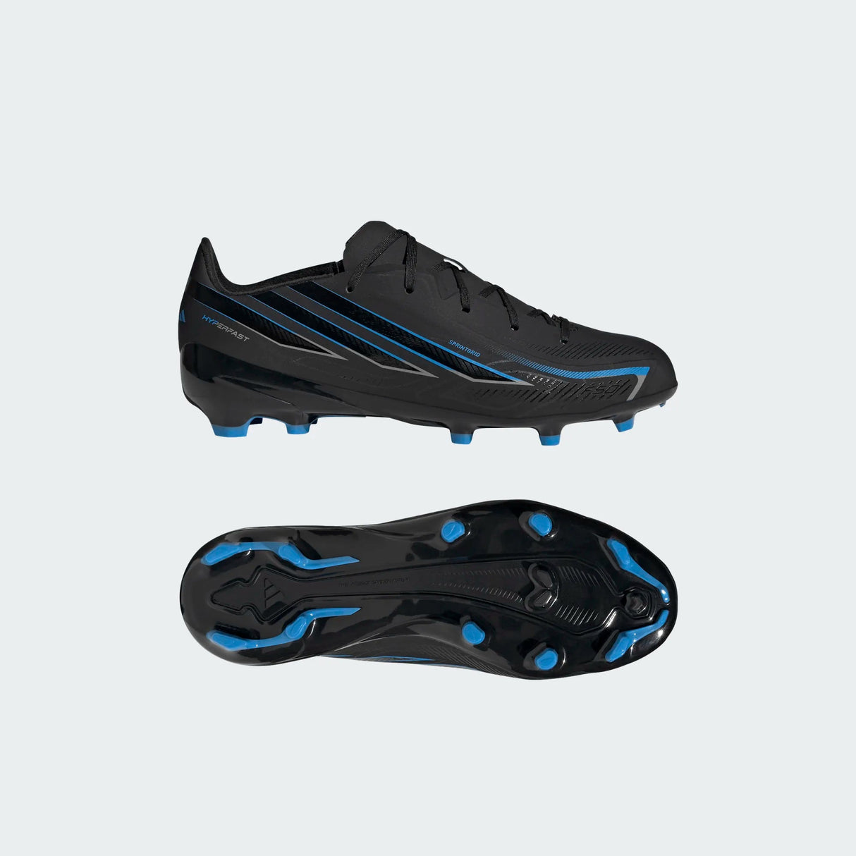 adidas F50 Hyperfast League Firm Ground Youth Soccer Cleats - Black/Black/Blue - Best Buy Soccer