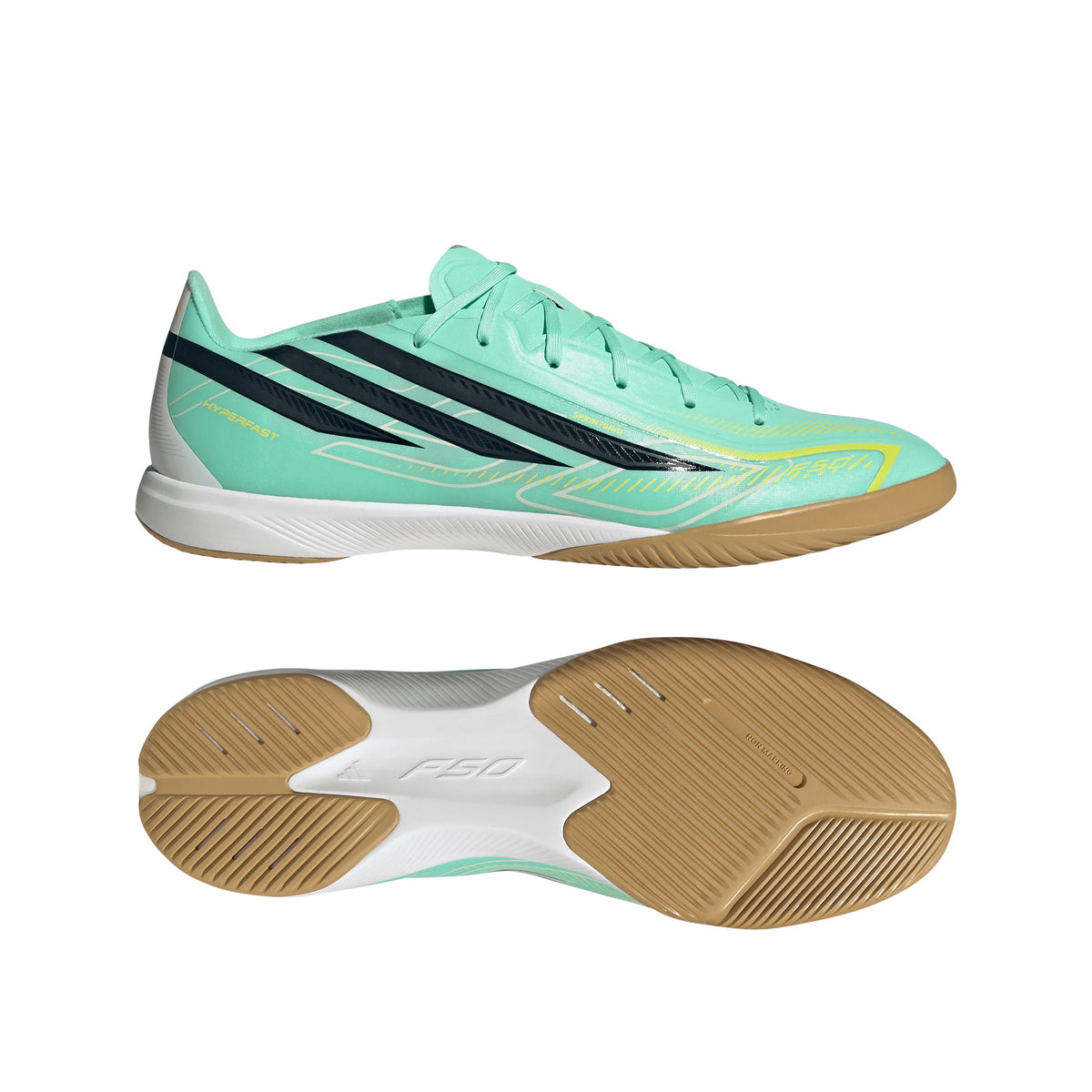 adidas F50 Hyperfast League IN Indoor Men's Soccer Shoes - Mint/Navy/Lemon - Best Buy Soccer