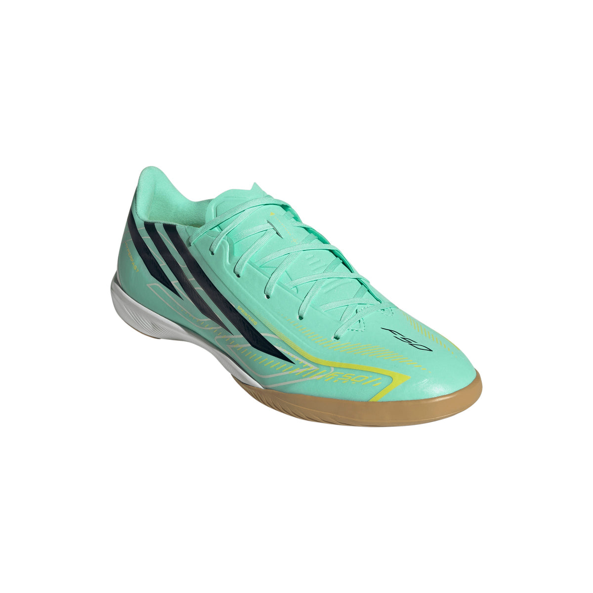 adidas F50 Hyperfast League IN Indoor Men's Soccer Shoes - Mint/Navy/Lemon - Best Buy Soccer