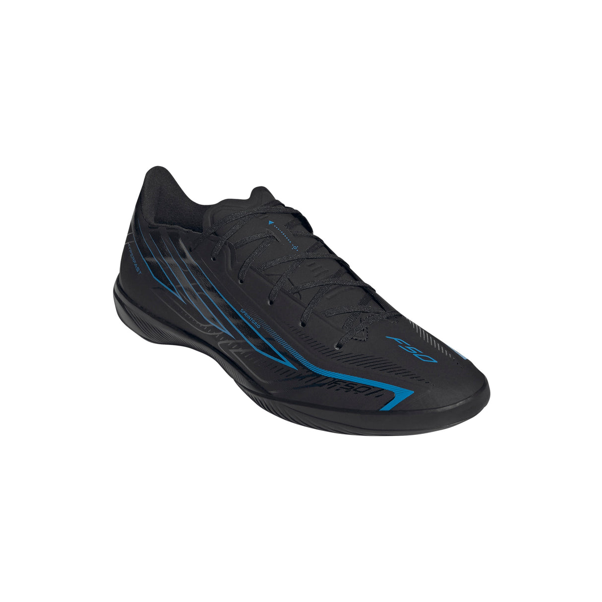 adidas F50 Hyperfast League Indoor Men's Soccer Shoes - Black/Black/Blue - Best Buy Soccer