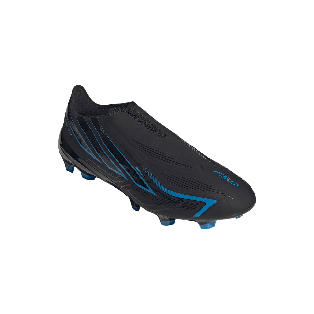 adidas F50 Hyperfast League Laceless FG Firm Ground Men's Soccer Cleats - Black/Blue - Best Buy Soccer