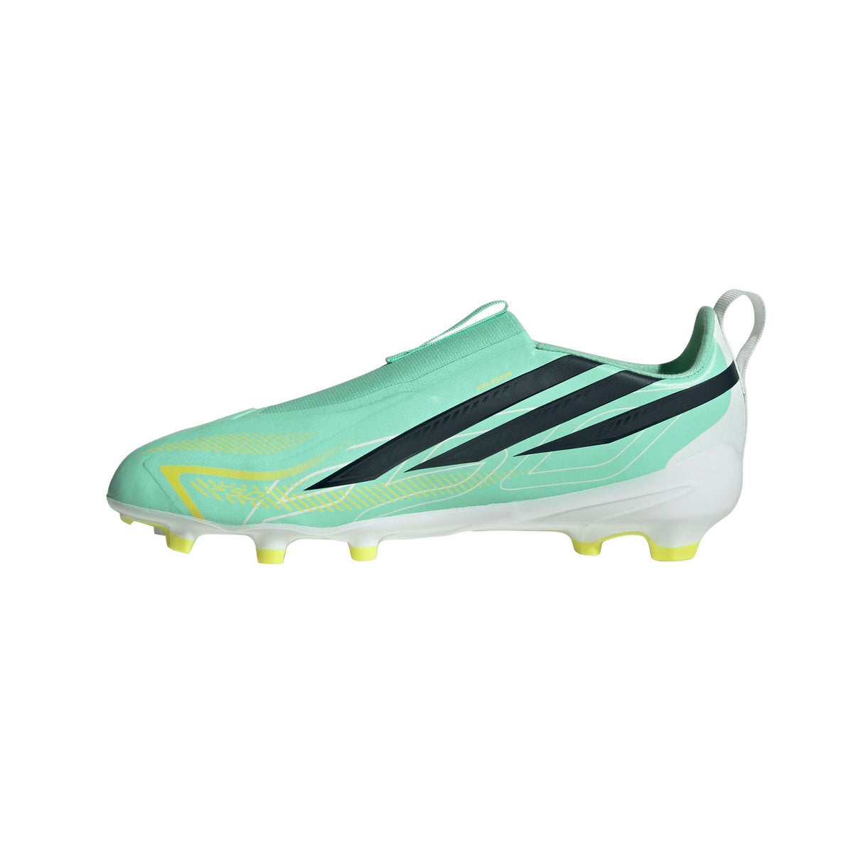 adidas F50 Hyperfast League Laceless FG Firm Ground Youth Soccer Cleats - Mint/Navy/Lemon - Best Buy Soccer