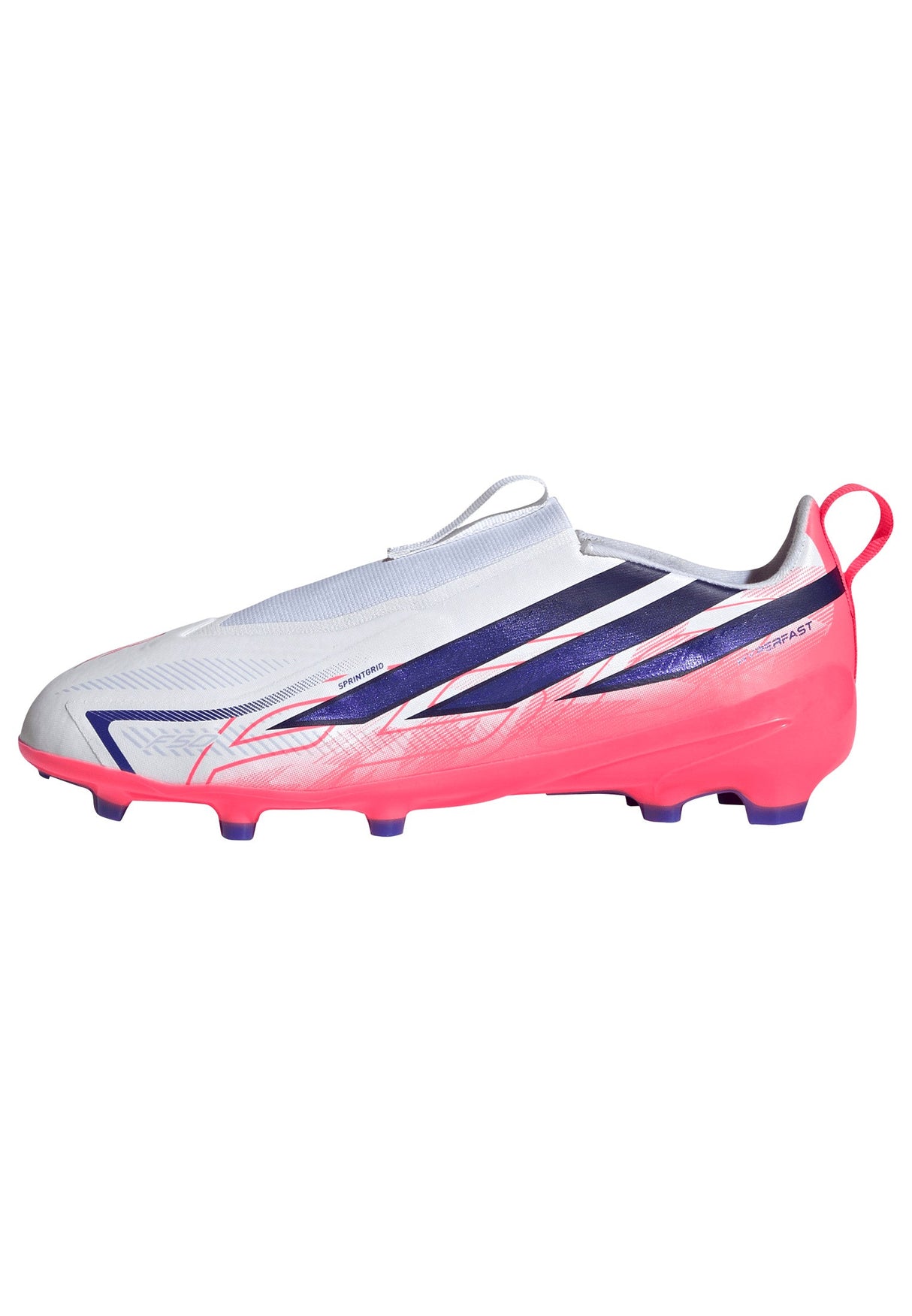 adidas F50 Hyperfast League Laceless Firm Ground Youth Soccer Cleats - White/Purple - Best Buy Soccer