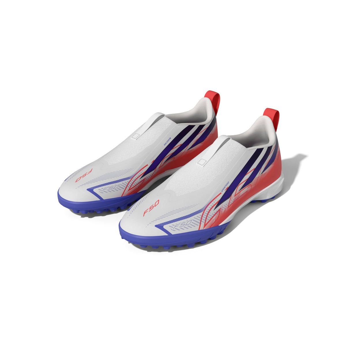 adidas F50 Hyperfast League Laceless Turf Youth Soccer Cleats - White/Purple - Best Buy Soccer