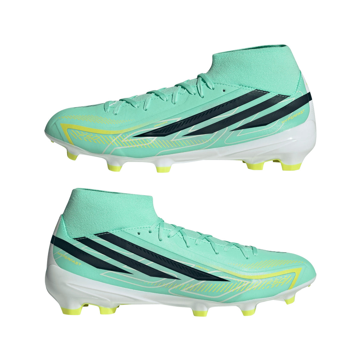 adidas F50 Hyperfast League Mid FG Firm Ground Men's Soccer Cleats - Mint/Navy/Lemon - Best Buy Soccer