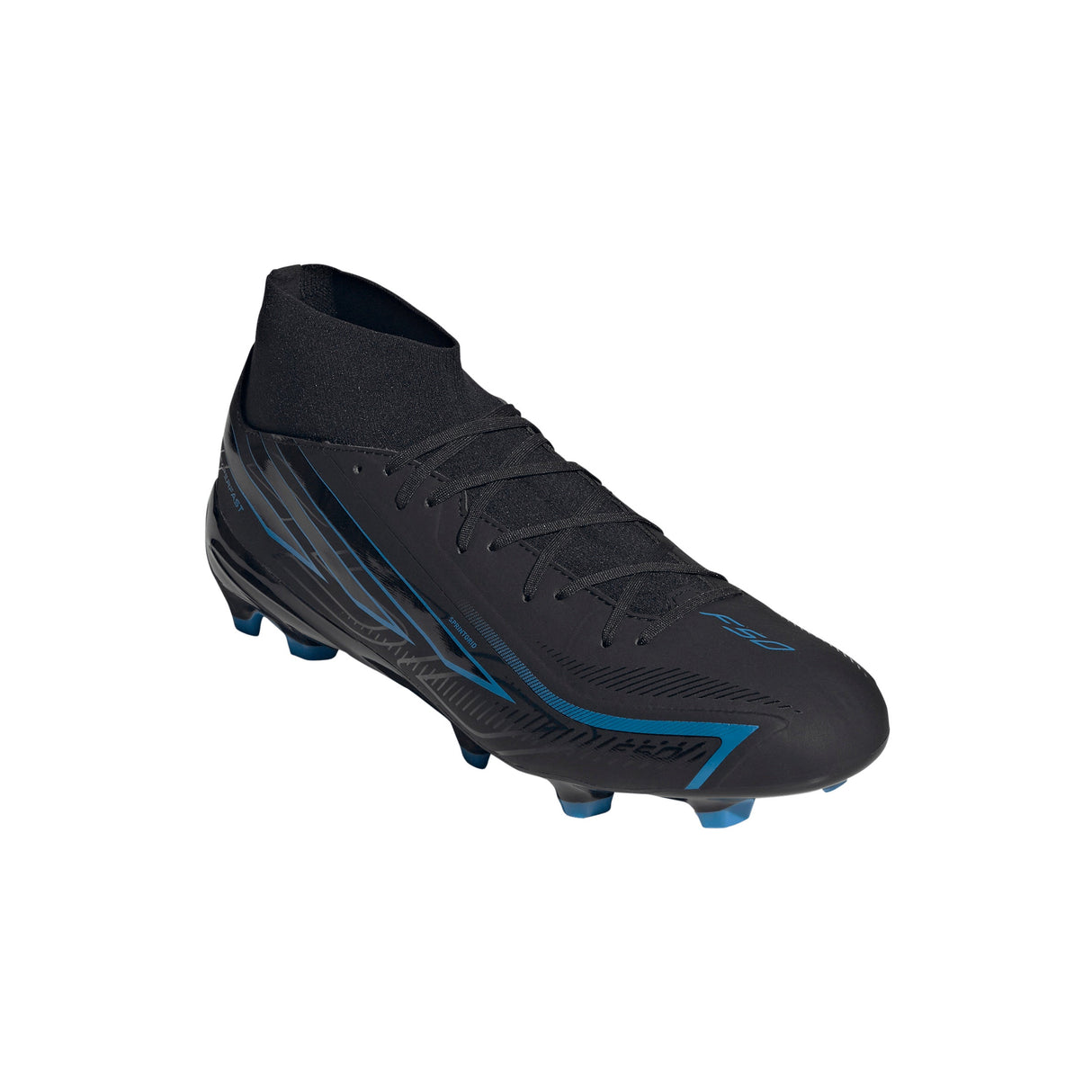 adidas F50 Hyperfast League Mid Firm Ground Men's Soccer Cleats - Black/Black/Blue - Best Buy Soccer
