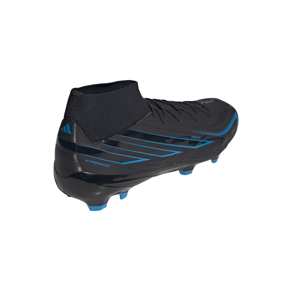 adidas F50 Hyperfast League Mid Firm Ground Men's Soccer Cleats - Black/Black/Blue - Best Buy Soccer