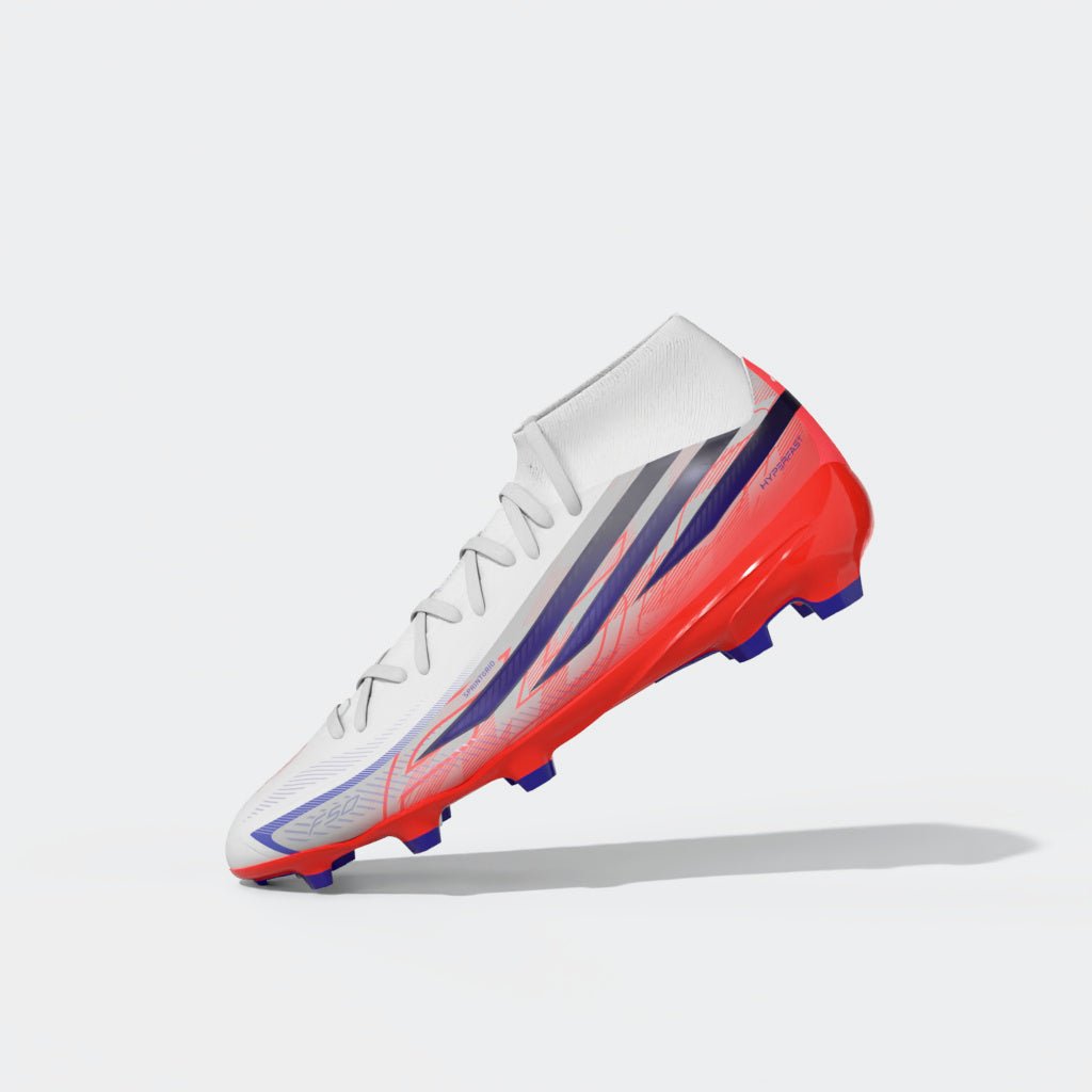 adidas F50 Hyperfast League Mid Firm Ground Men's Soccer Cleats - White/Purple - Best Buy Soccer