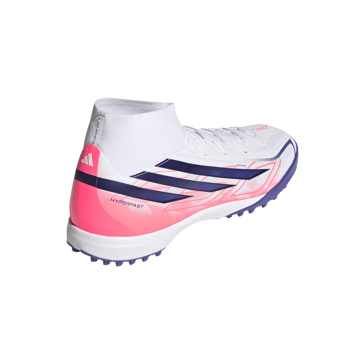 adidas F50 Hyperfast League Mid Turf Men's Soccer Cleats - White/Purple - Best Buy Soccer