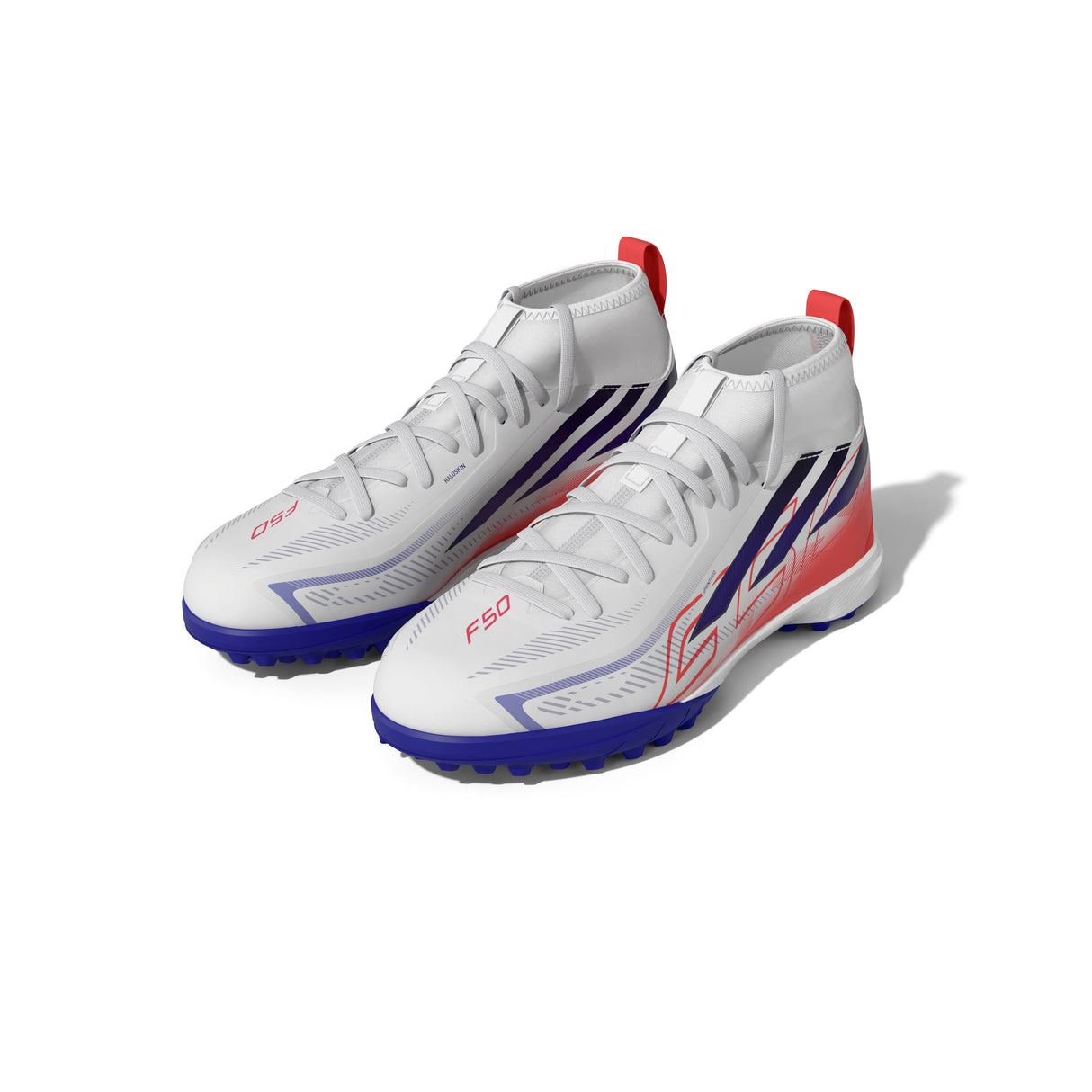 adidas F50 Hyperfast League Mid Turf Youth Soccer Cleats - White/Purple - Best Buy Soccer