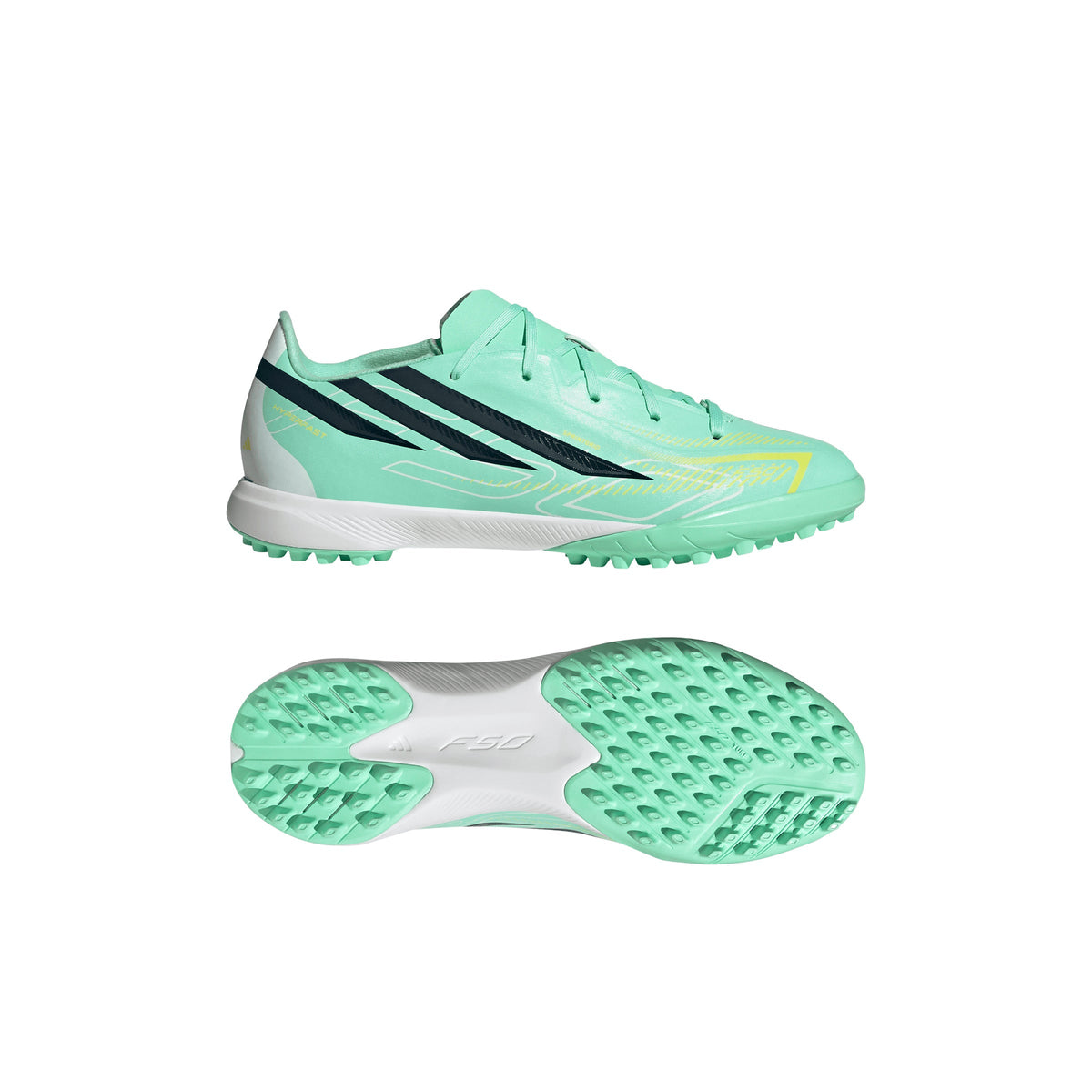 adidas F50 Hyperfast League TF Turf Youth Soccer Cleats - Mint/Navy/Lemon - Best Buy Soccer