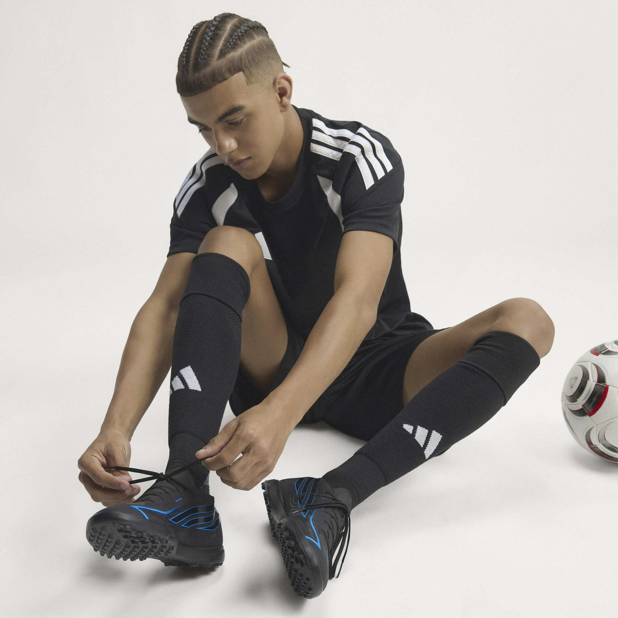adidas F50 Hyperfast League Turf Men's Soccer Cleats - Black/Black/Blue - Best Buy Soccer