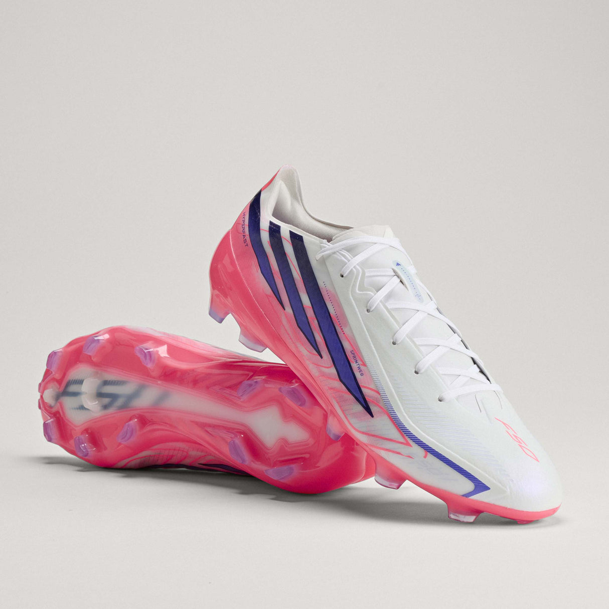 adidas F50 Hyperfast Pro Firm Ground Men's Soccer Cleats - White/Purple - Best Buy Soccer