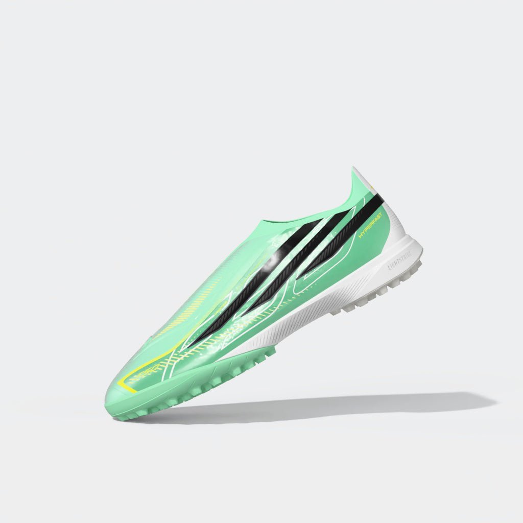 adidas F50 Hyperfast Pro Laceless TF Turf Men's Soccer Cleats - Green Mint/Black/Lemon - Best Buy Soccer