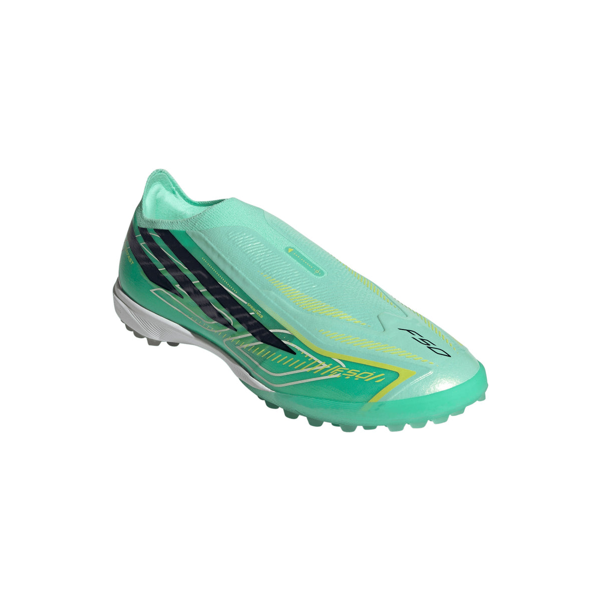 adidas F50 Hyperfast Pro Laceless TF Turf Men's Soccer Cleats - Green Mint/Black/Lemon - Best Buy Soccer