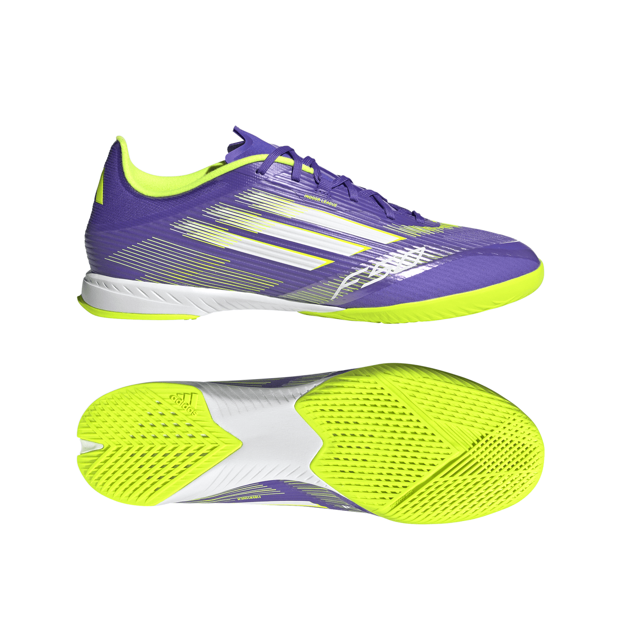 adidas F50 League Indoor Soccer Shoes - Purple/White/Lemon - Best Buy Soccer