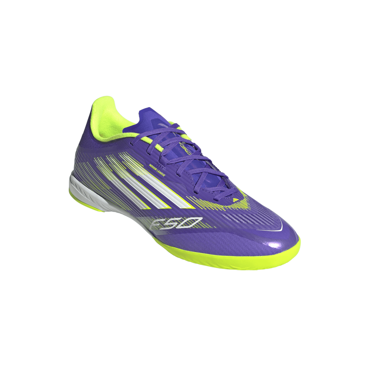 adidas F50 League Indoor Soccer Shoes - Purple/White/Lemon - Best Buy Soccer