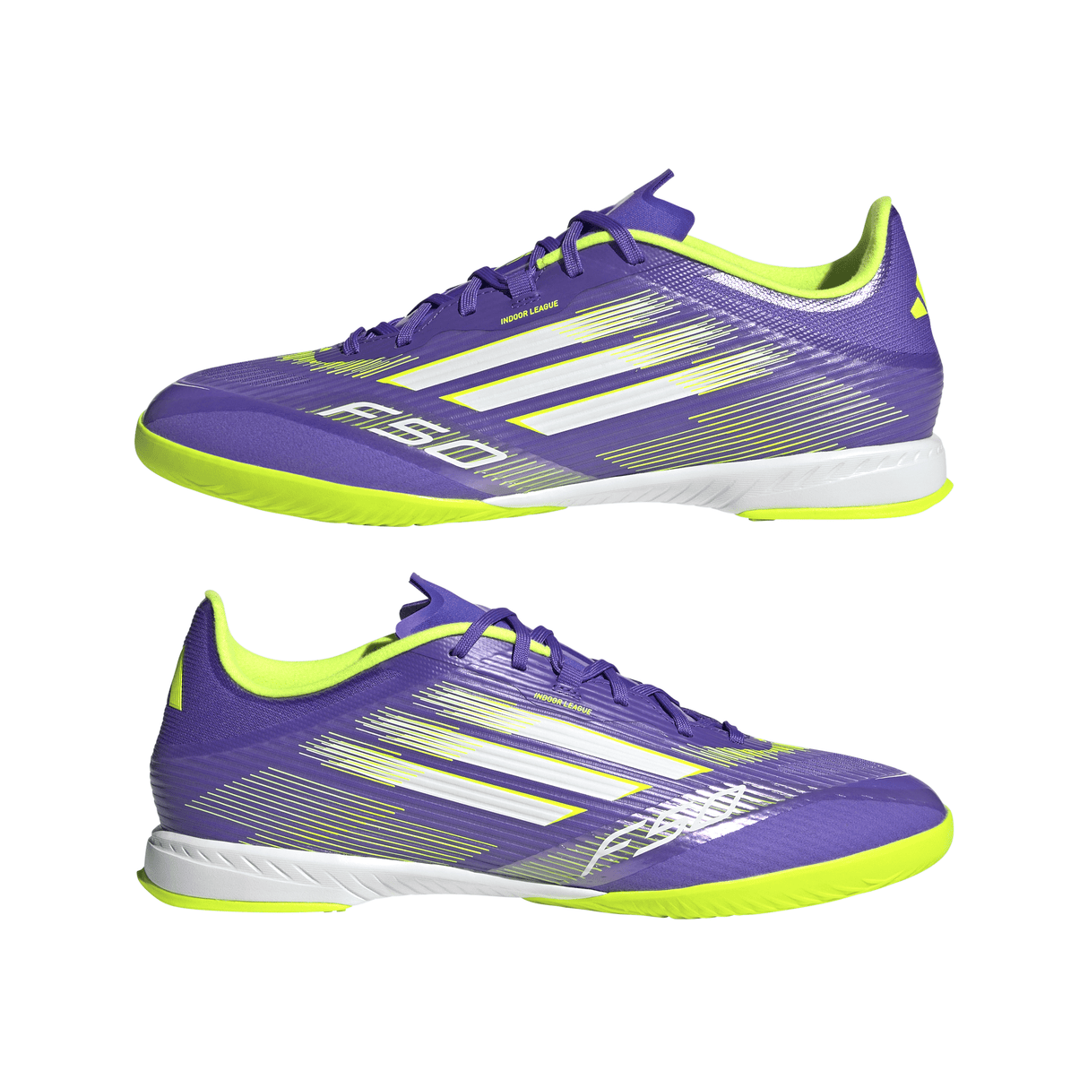 adidas F50 League Indoor Soccer Shoes - Purple/White/Lemon - Best Buy Soccer