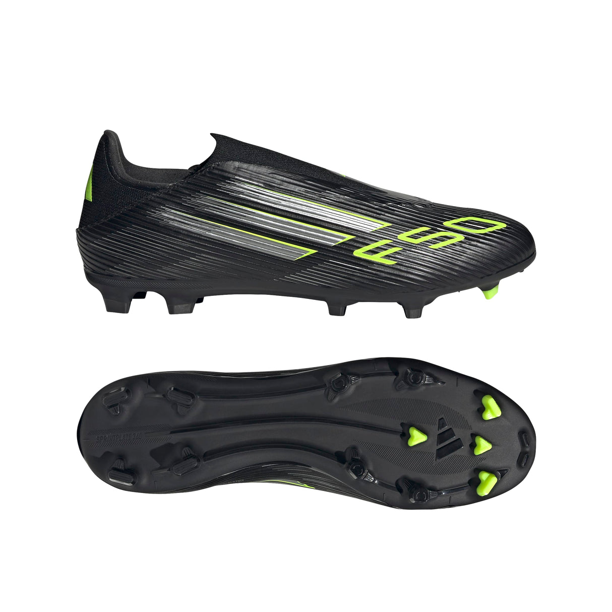 adidas F50 League Laceless FG/MG Men's Soccer Cleats - Black/IronMt/Lemon - Best Buy Soccer