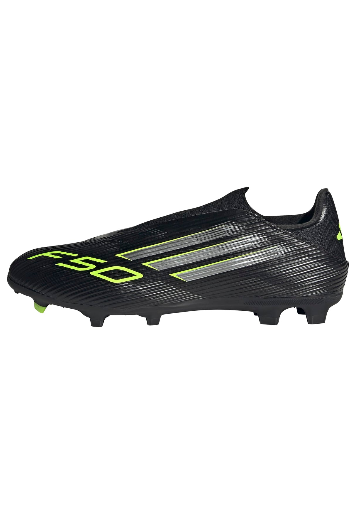 adidas F50 League Laceless FG/MG Men's Soccer Cleats - Black/IronMt/Lemon - Best Buy Soccer