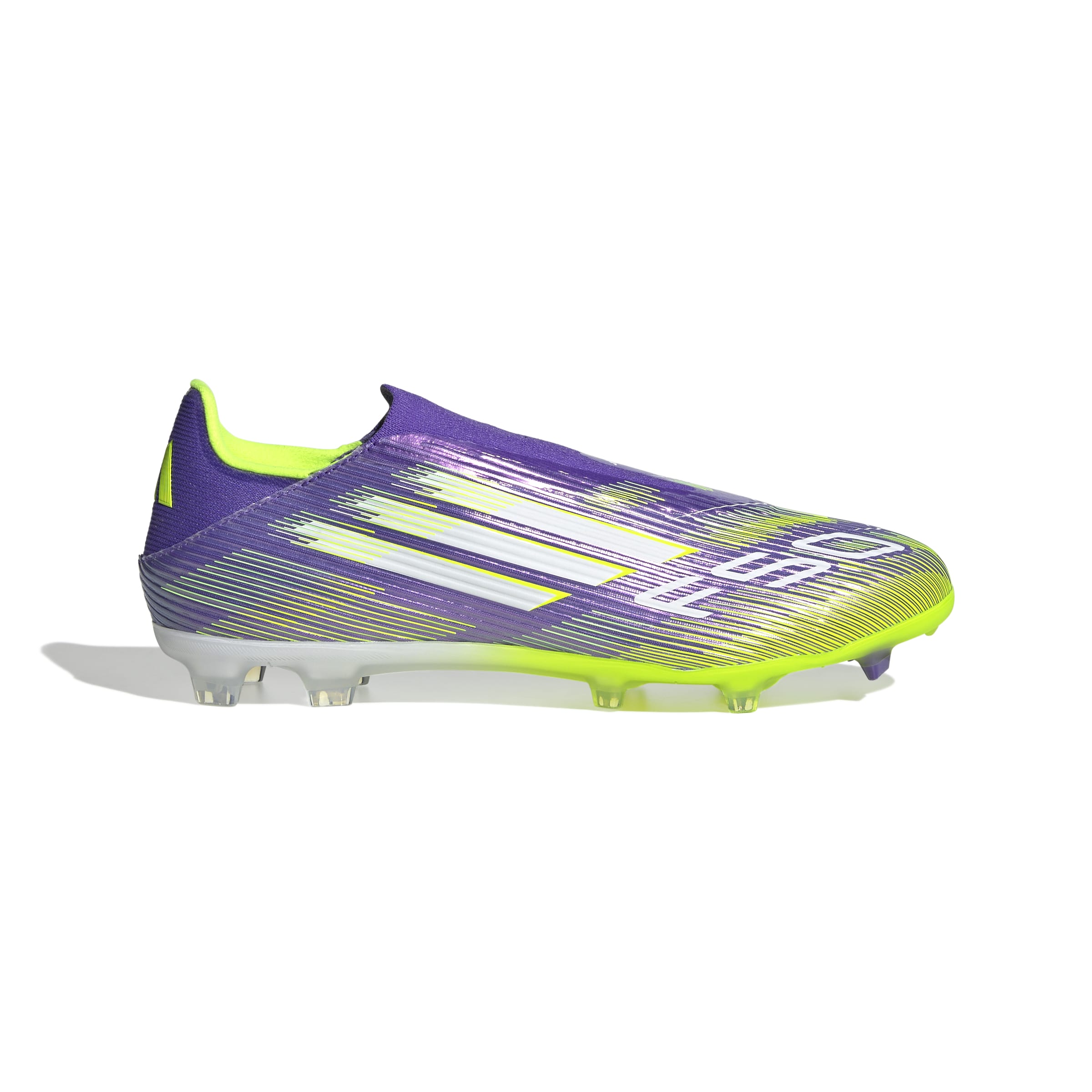 adidas F50 League Laceless FG/MG Men's Soccer Cleats - Purple/White/Lemon - Best Buy Soccer